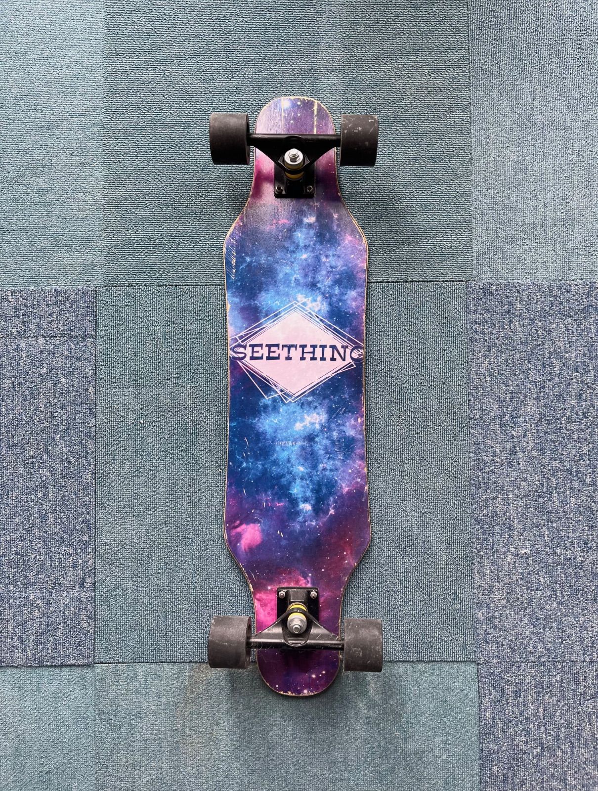 Smuuth スケートボード ロングボード SEETHING ロングスケートボード ロンスケ 宇宙柄 - メルカリ