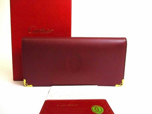 カルティエ Cartier マスト ドゥ カルティエ カーフスキン 2つ折り 