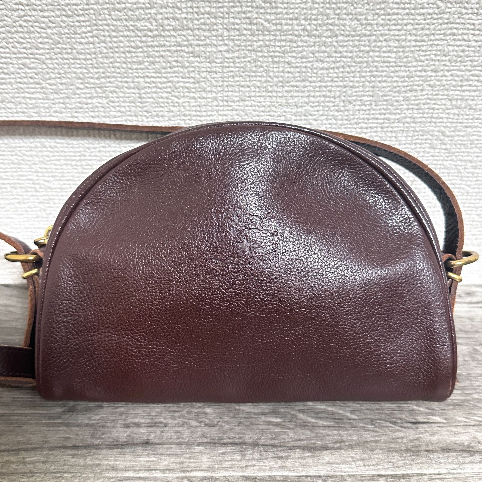 美品 イルビゾンテ IL BISONTE クロスボディバッグ ミニショルダー 
