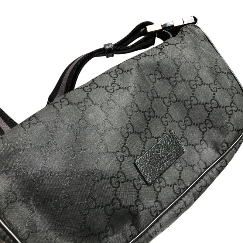 グッチ GUCCI GGナイロン ウエストポーチ 449182 ブラック GGナイロン