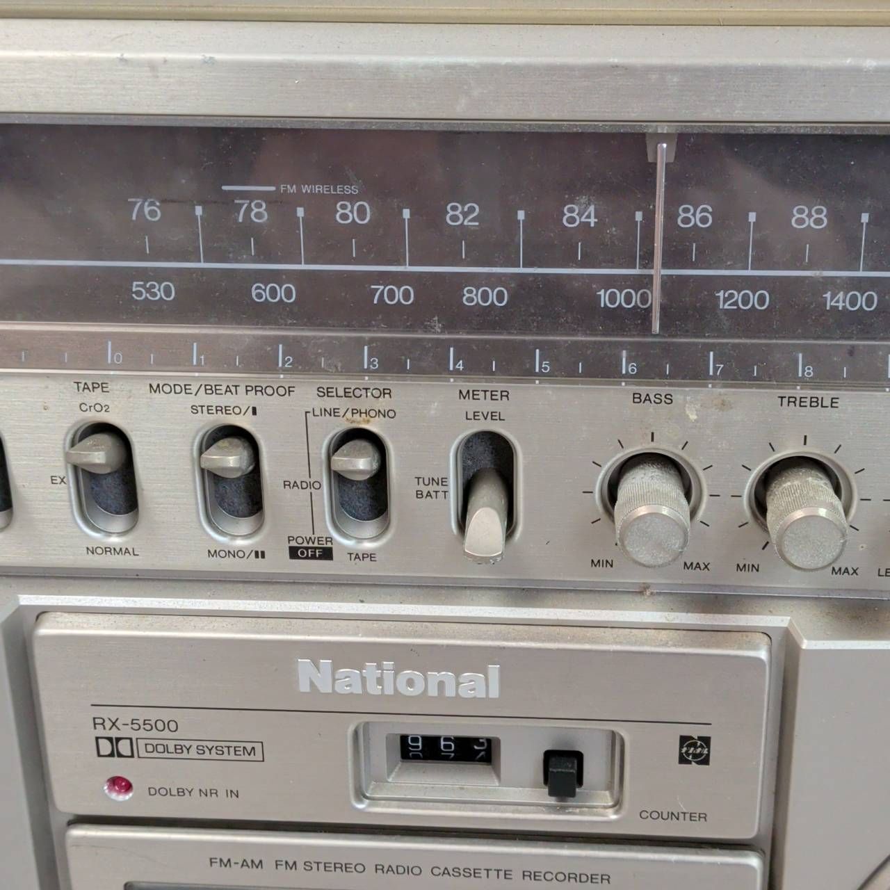 ラジカセ ナショナル RX-5500 シルバー 昭和レトロ - メルカリ