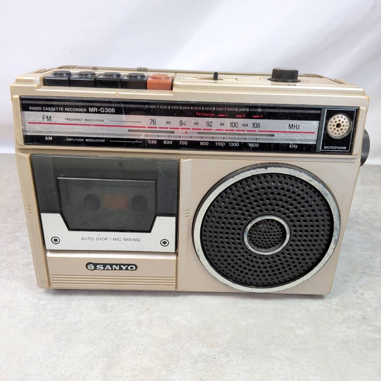 SANYO MR-G306 ラジオ・ラジカセ ラジカセ サンヨー MR-G306 昭和レトロ - メルカリ