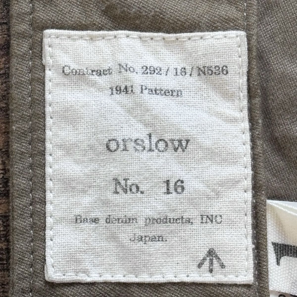 orSlow オアスロウ 1941 pattern atelier coat コットンウール