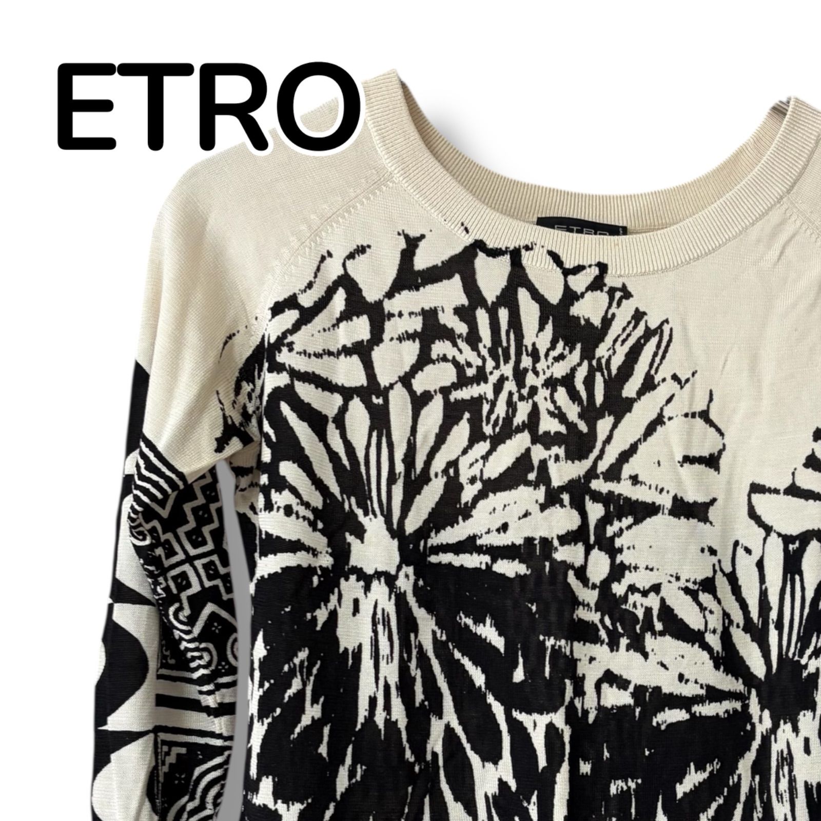 ETRO エトロ ベージュ レディース トップス Tシャツ カットソー 長袖 