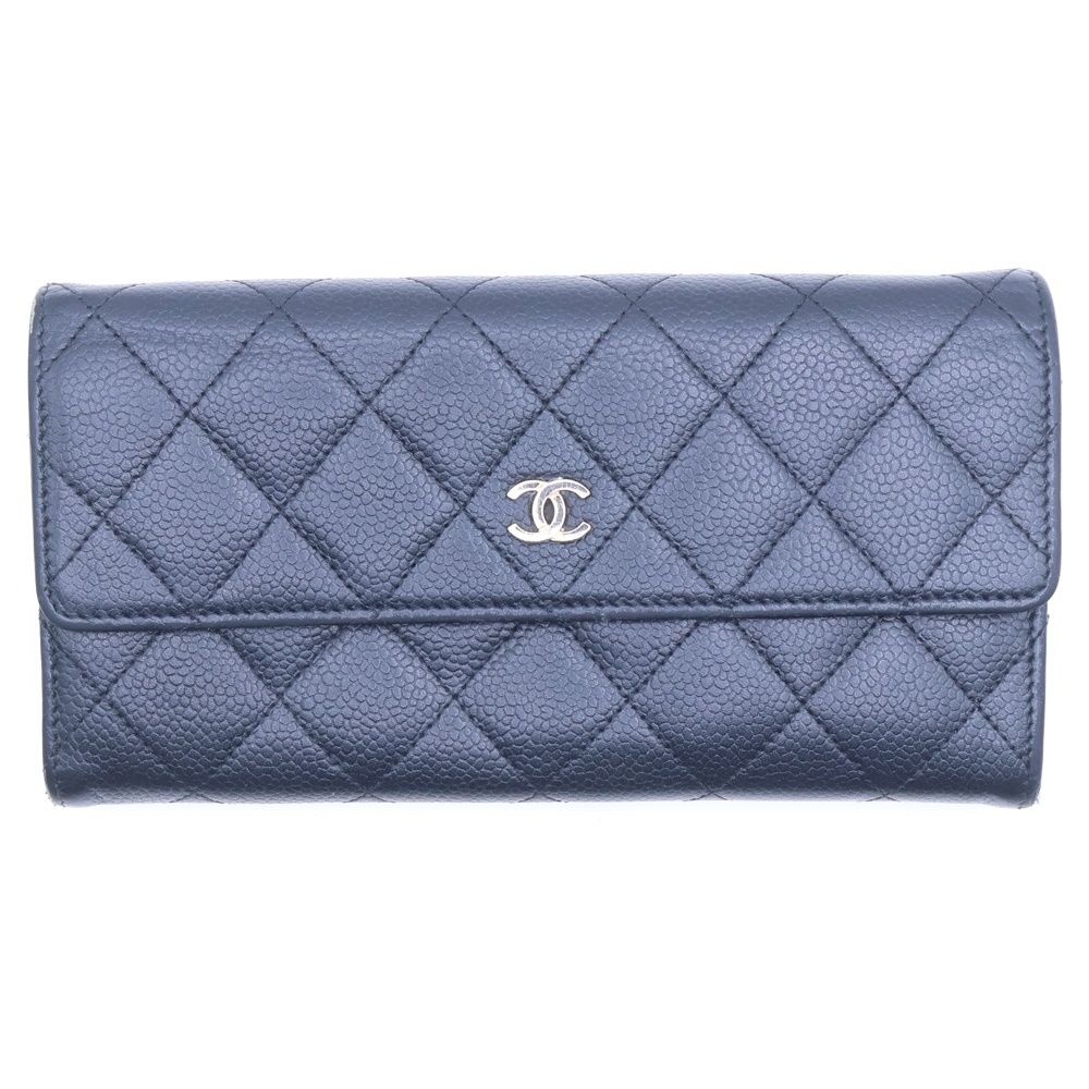 CHANEL (シャネル) マトラッセ 二つ折り長財布 ロングウォレット 