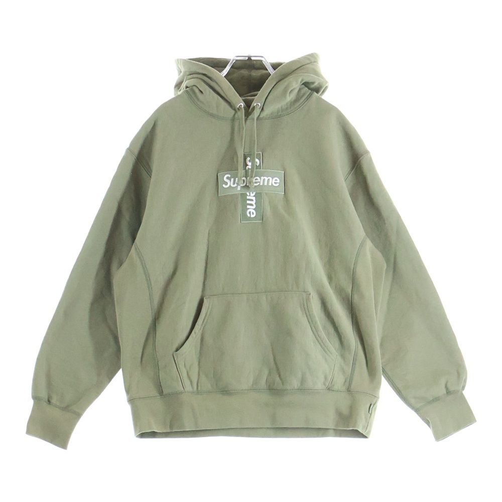 シュプリーム 20AW パーカー スウェット クロスボックスロゴ アイボリー S SUPREME (シュプリーム) 20AW Cross Box Logo Hooded Sweatshirt