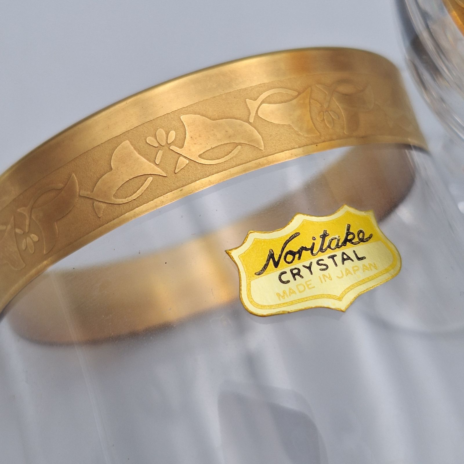 Noritake ノリタケ クリスタルグラス ヴィンテージ 金彩 ワイングラス
