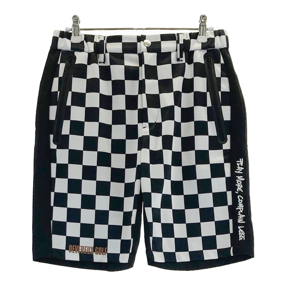 デヴァローゴルフ メンズ ハーフパンツ チェッカー XL サイズ：4 DEVEREUX GOLF デヴァローゴルフ ハーフパンツ チェッカー