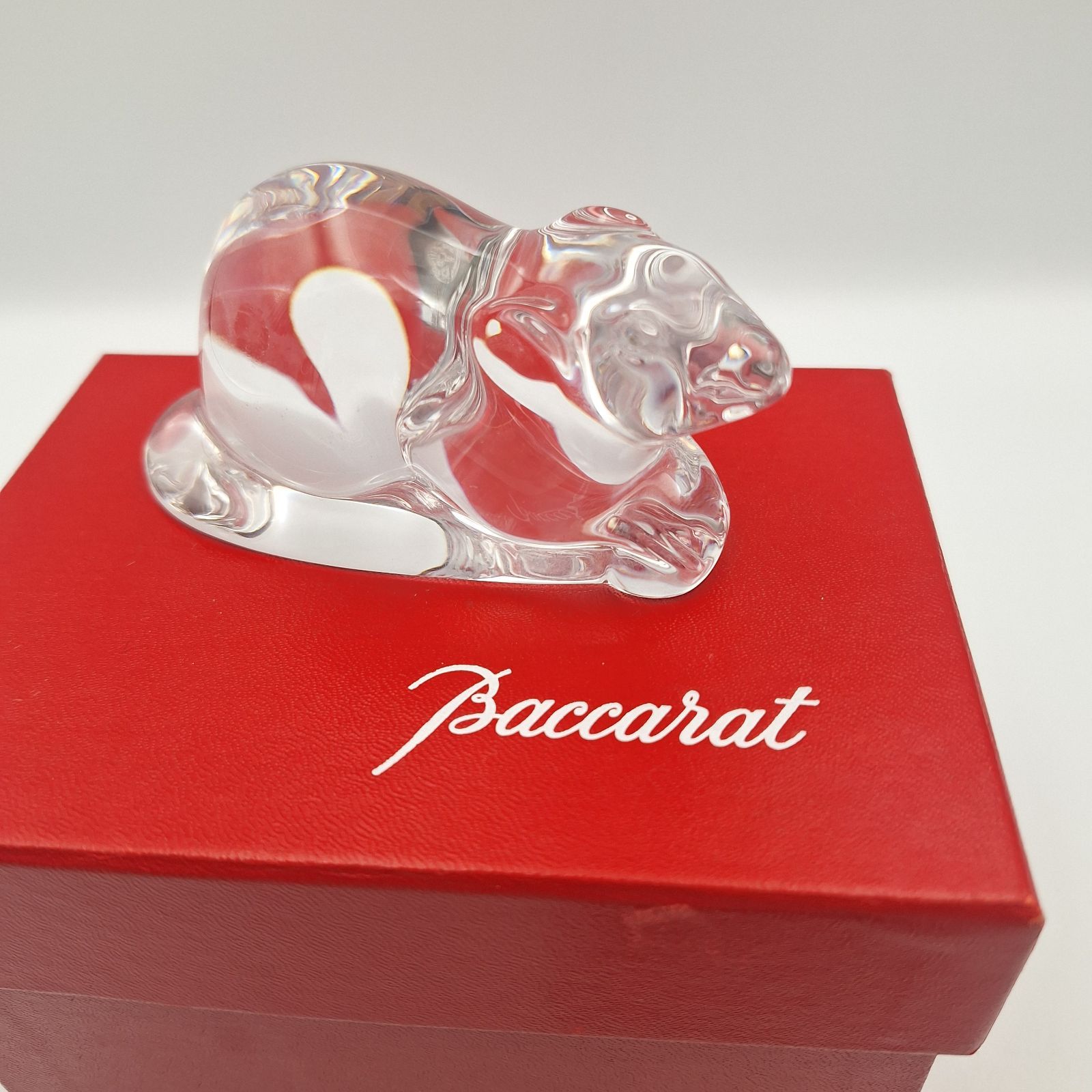 Baccarat バカラ 置物 フィギュリン ネズミ 鼠 子 干支 クリスタル