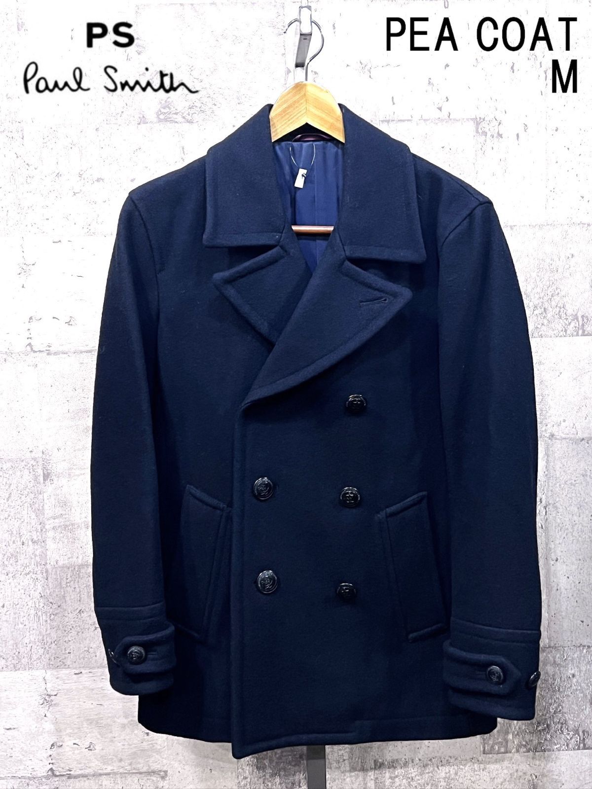 美品 PS PAUL SMITH メルトン ピーコート M ポールスミス P 美品 PS PAUL SMITH メルトン ピーコート M ポールスミス P