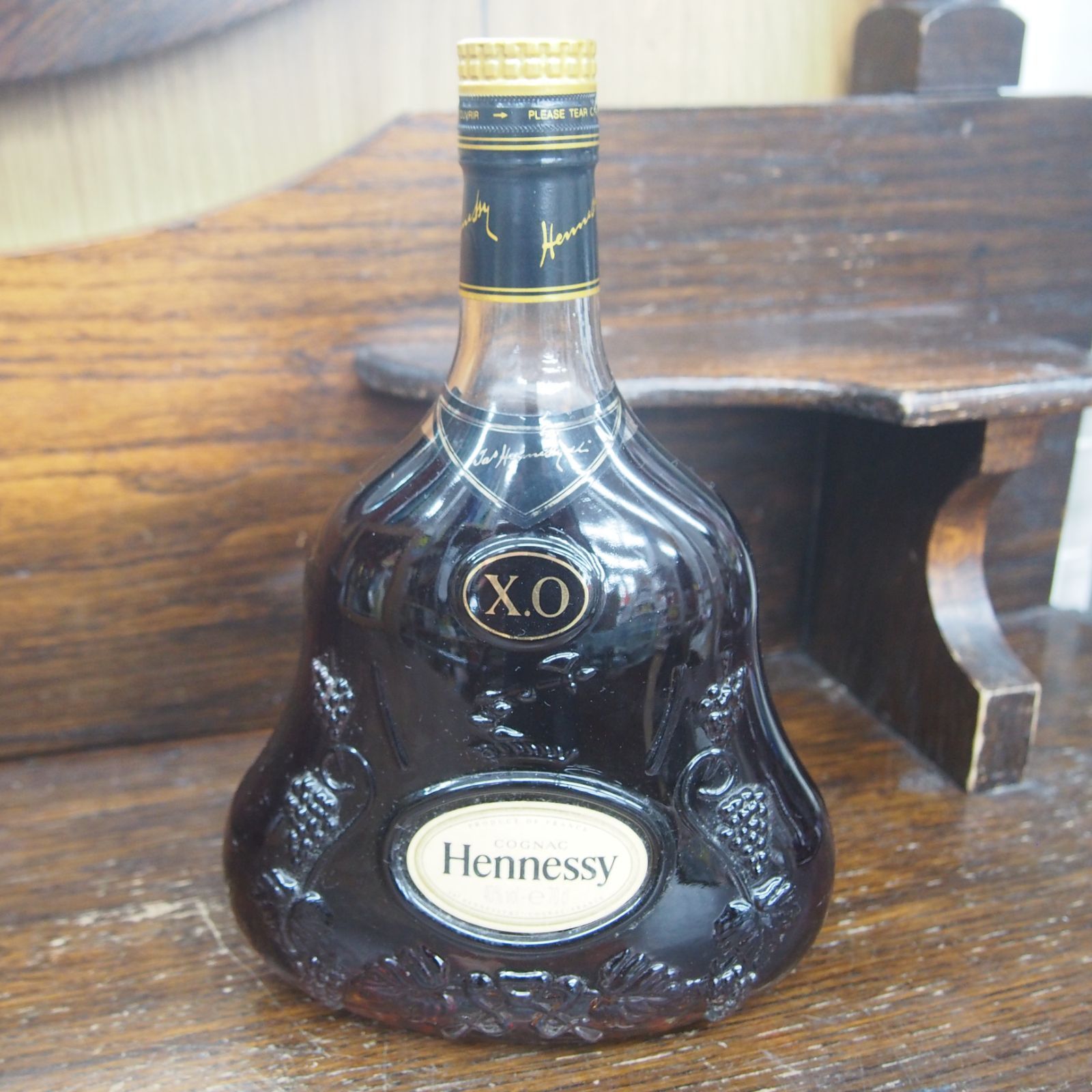 飲料・酒 未開栓 ヘネシー 700ml XO 金キャップ クリアボトル Hennessy
