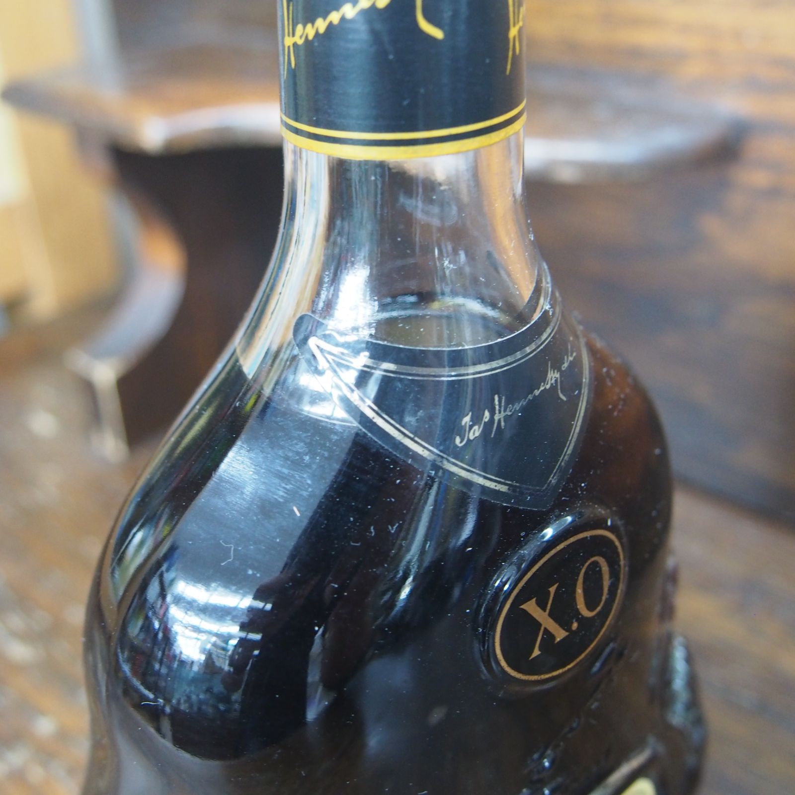 飲料・酒 未開栓 ヘネシー 700ml XO 金キャップ クリアボトル Hennessy