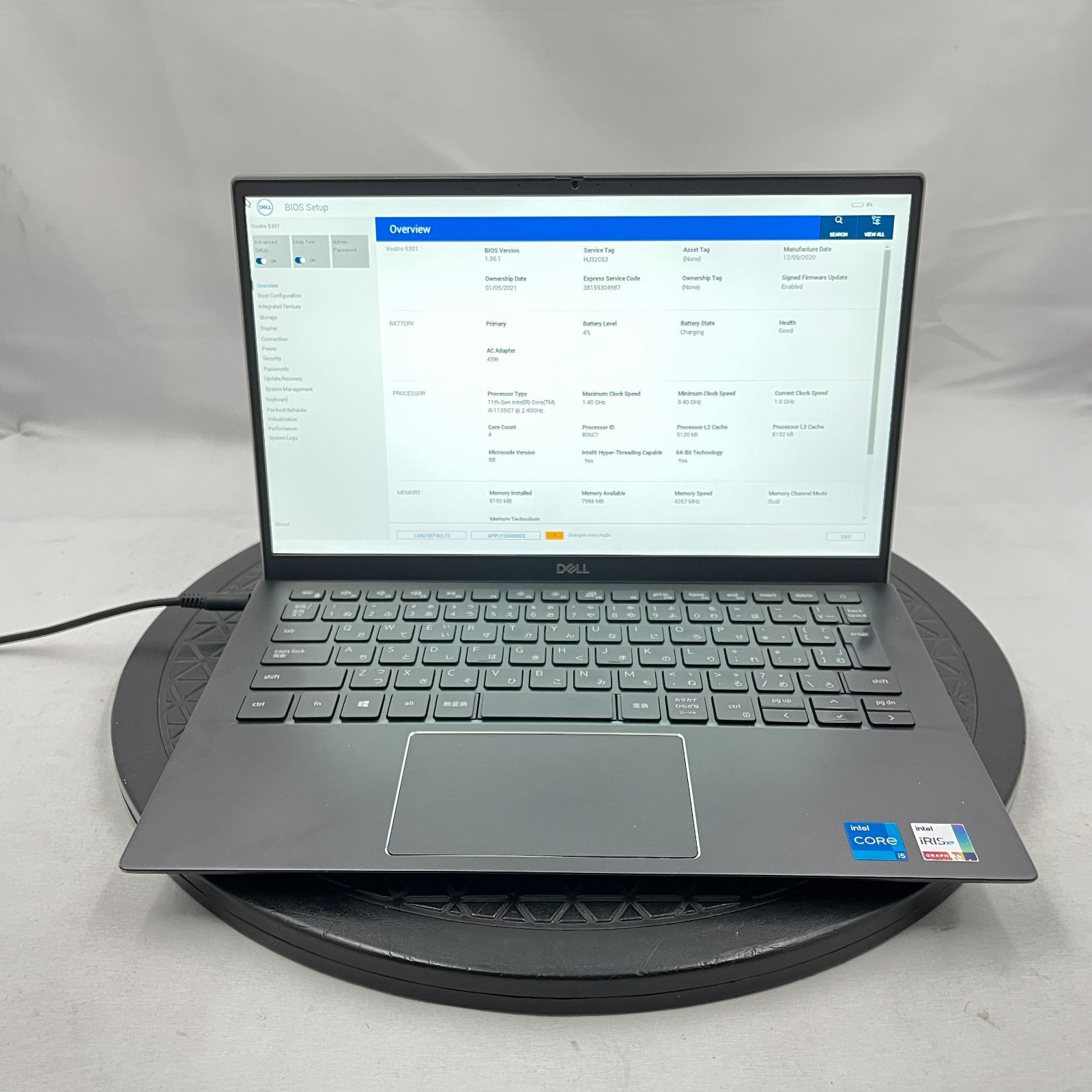 ☆ジャンク/外観症状あり☆Dell Vostro 5301 [Core i5 1135G7 8GB 