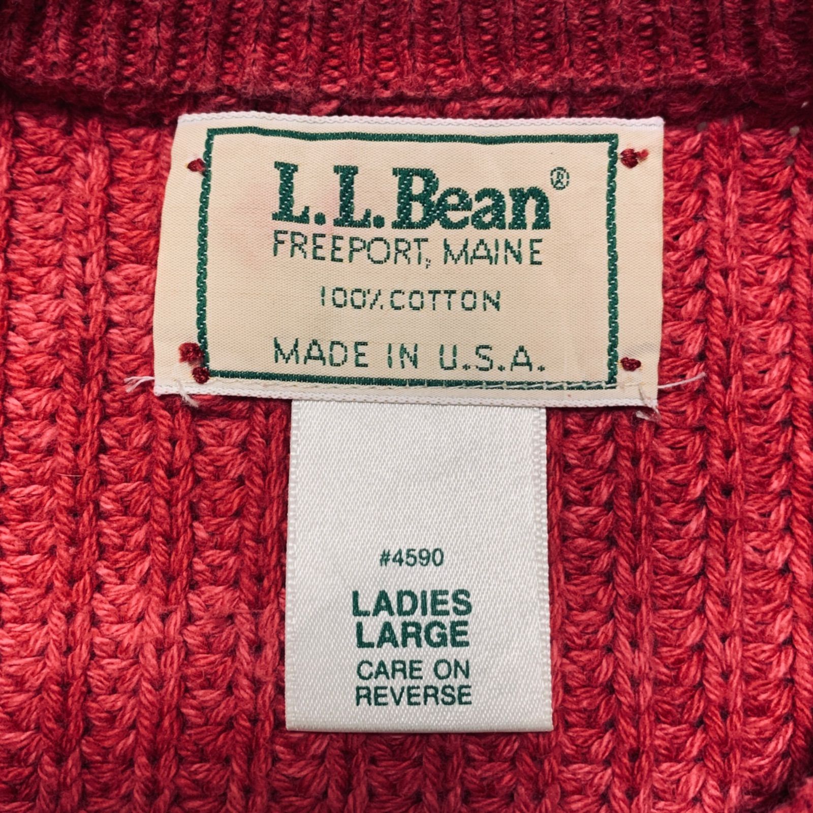 L.L.Bean USA製 アメリカ製 コットンニット セーター VINTAGE 