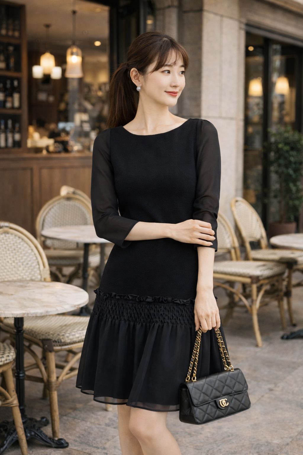 美品】FOXEY NEW YORK / フォクシーニューヨーク ブラック系38 美品】FOXEY NEW YORK / フォクシーニューヨーク ブラック系38