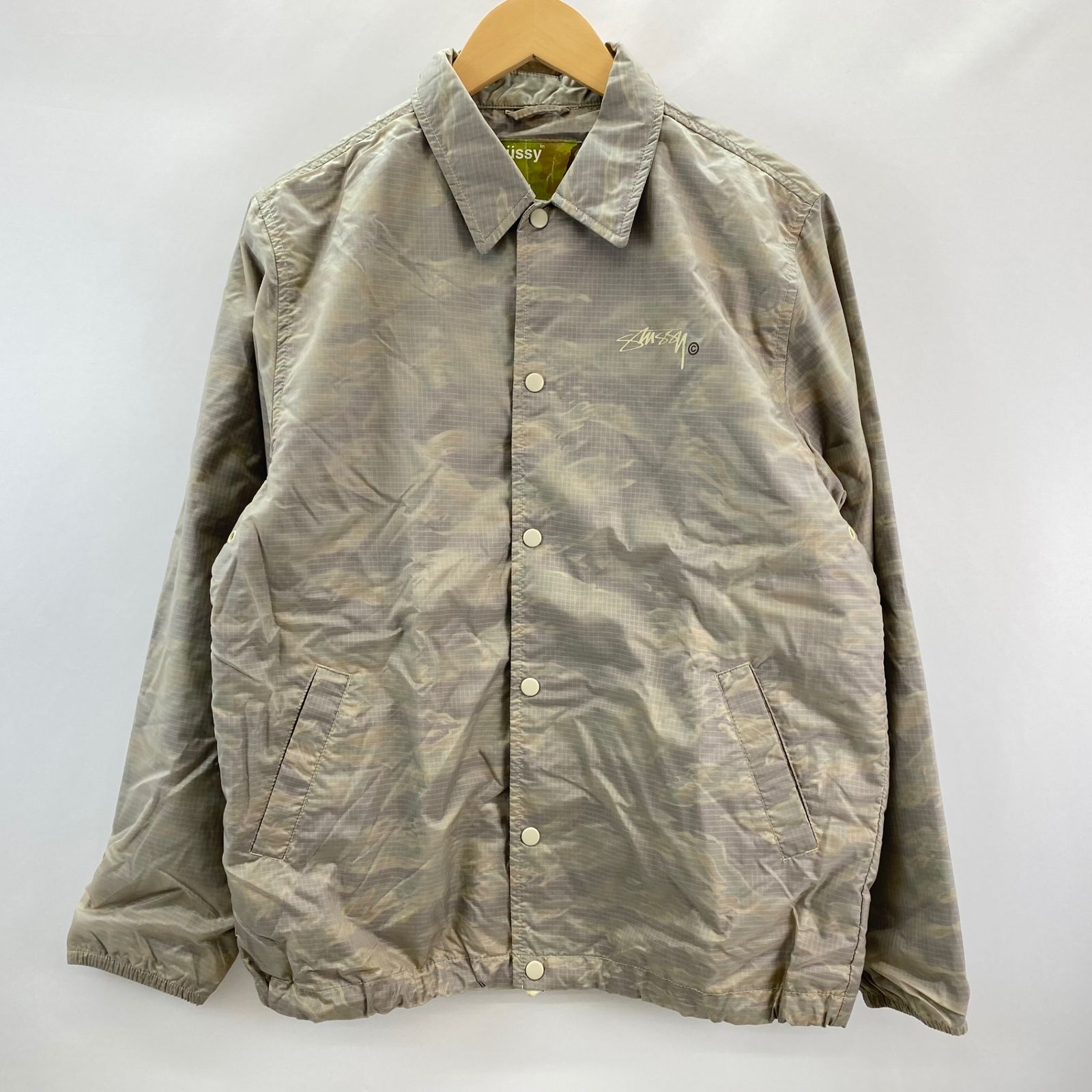 Stussy カモフラージュ柄 Sサイズ ジャケット Stussy ステューシー メンズ ナイロンジャケット スナップボタン
