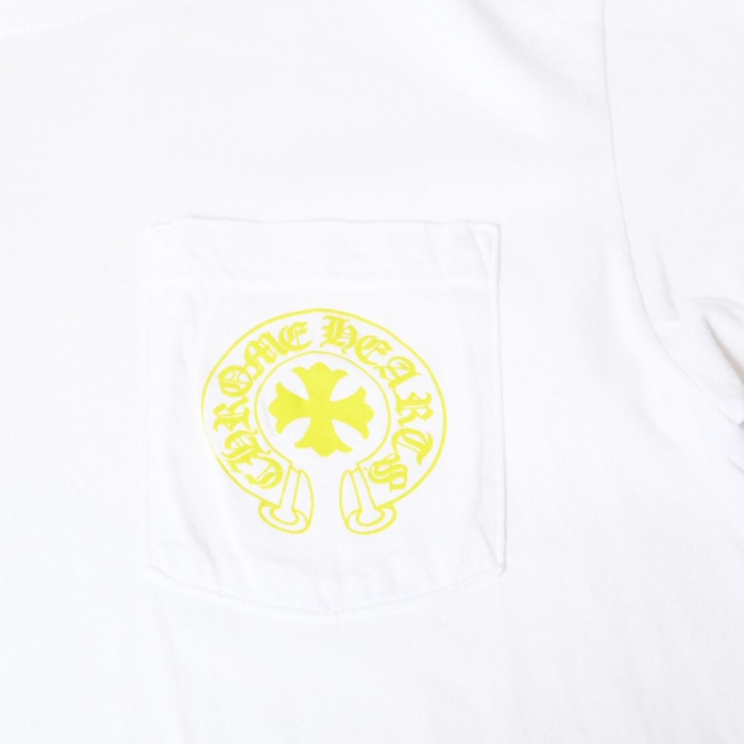 美品クロムハーツ Tシャツ Mサイズ CHROME HEARTS クロムハーツ ロゴ プリントTシャツ サイズM ホワイト