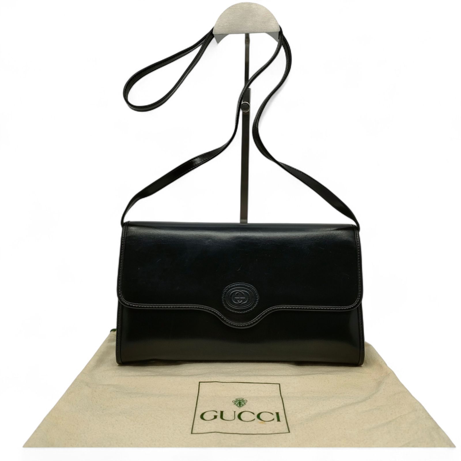 GUCCI 2way オールド グッチ レザー ショルダーバッグ クラッチバッグ 
