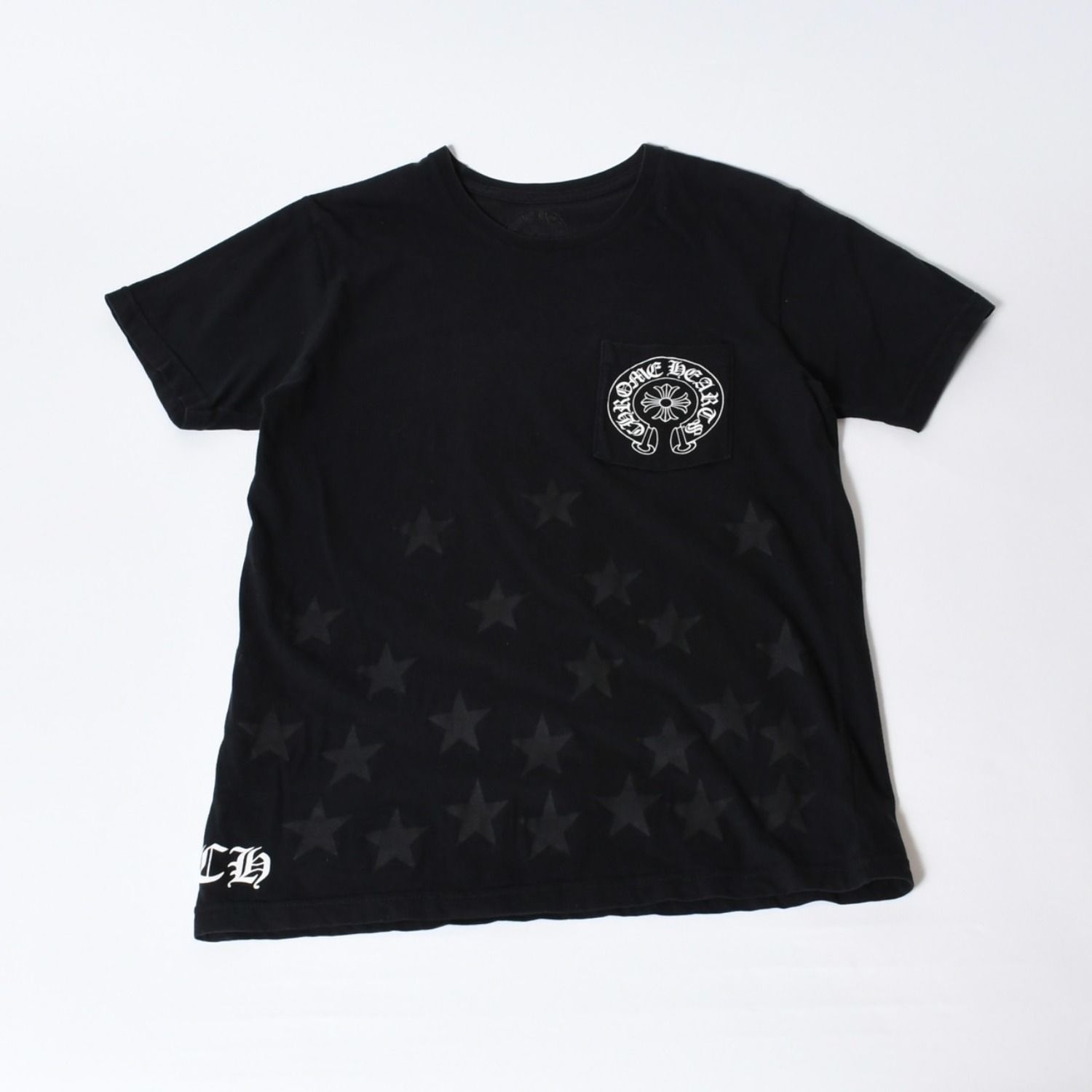 CHROME HEARTS クロムハーツ スター ホースシュー 半袖VネックTシャツ 