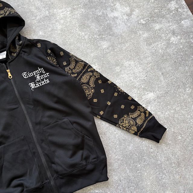 24Karats】トゥエンティフォーカラッツ ゴールドペイズリー パーカー