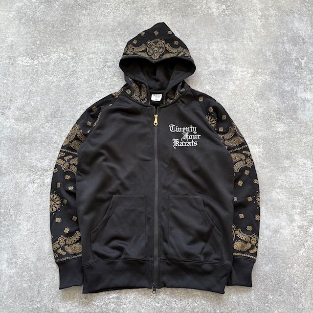 24Karats】トゥエンティフォーカラッツ ゴールドペイズリー パーカー