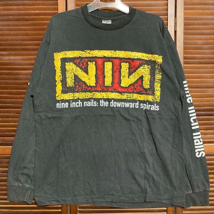 90s Nine Inch Nails NIN 両面プリント長袖tシャツ ロンt バンド Tシャツ 長袖 ロンT ナインインチネイルズ NIN Nine Inch Nails