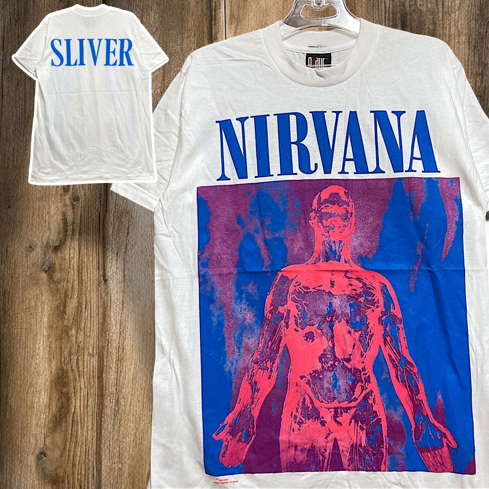 A⭐︎ バンド Tシャツ ニルバーナ NIRVANA SLIVER スリバー 白 USA製 