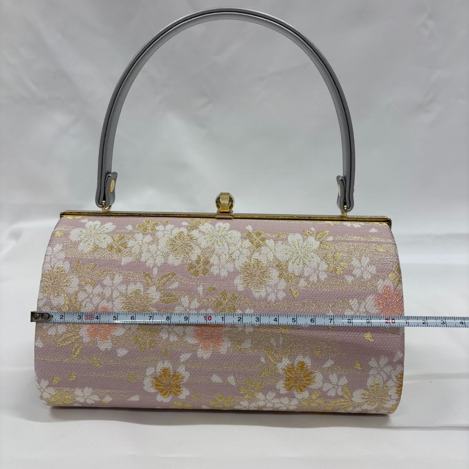 未使用・LLサイズ】草履バッグセット 桜柄 シルバー 振袖 成人式