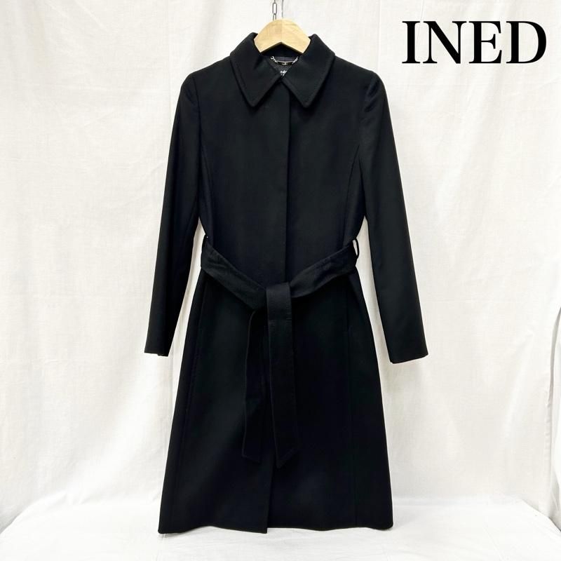 大きいサイズ》ベルテッドラップコートINED | イネド(INED