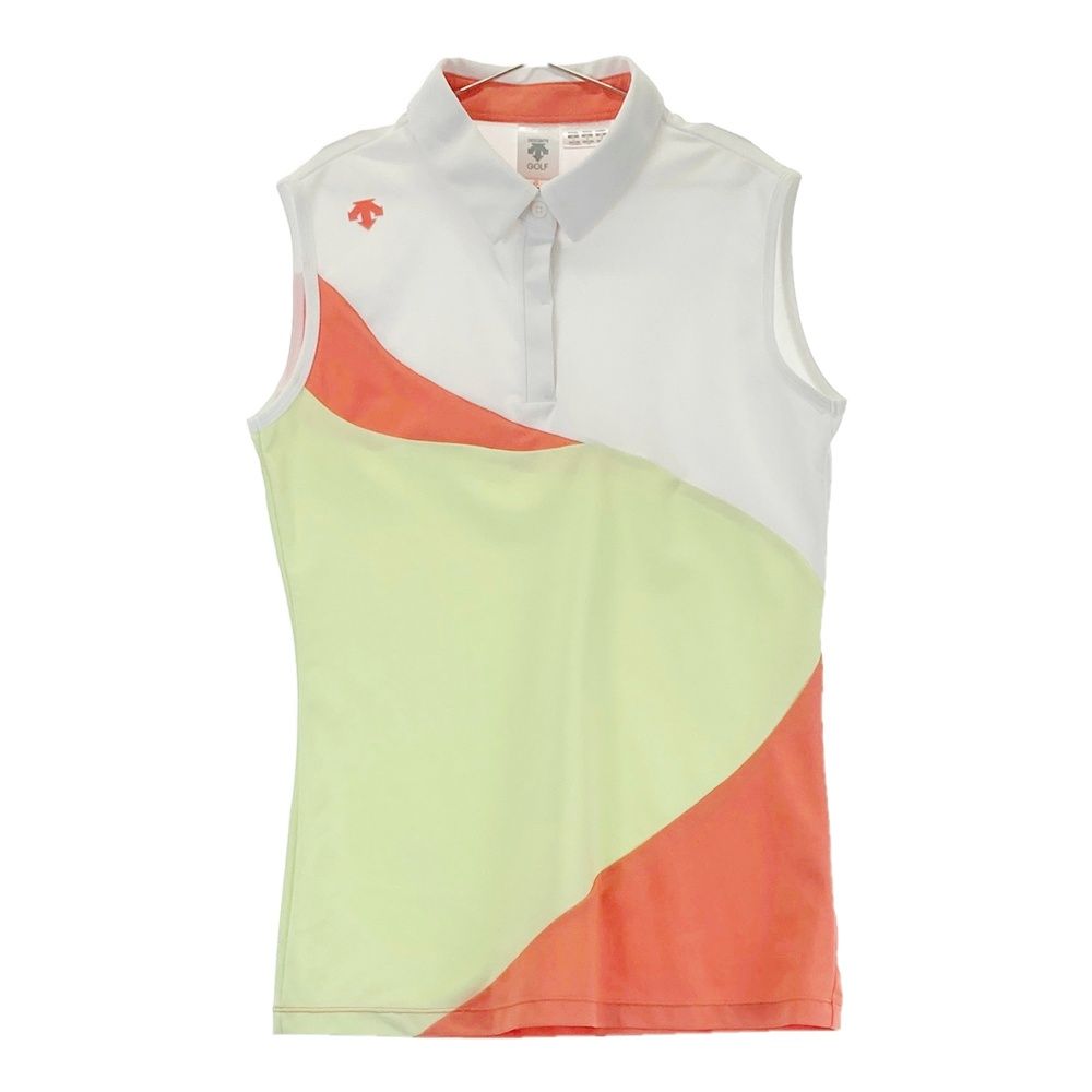 サイズ：L DESCENTE GOLF デサントゴルフ ノースリーブポロシャツ