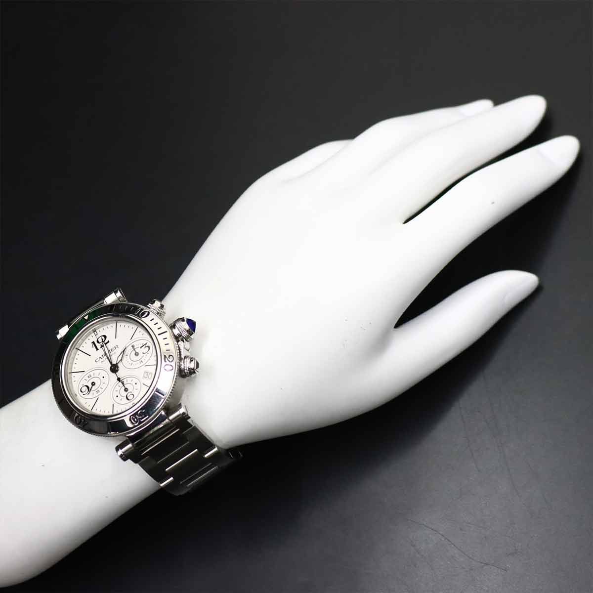 カルティエ Cartier パシャ シータイマー クロノグラフ W31089M7