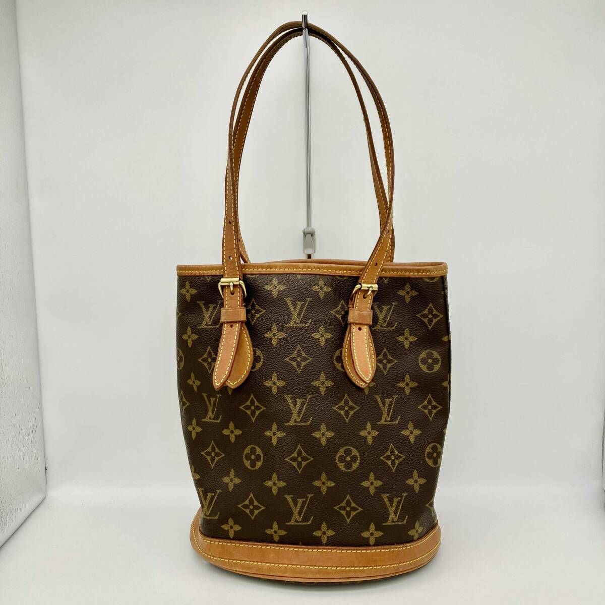 LOUIS VUITTON ヴィトン モノグラム M42238 プチ バケットPM トート 