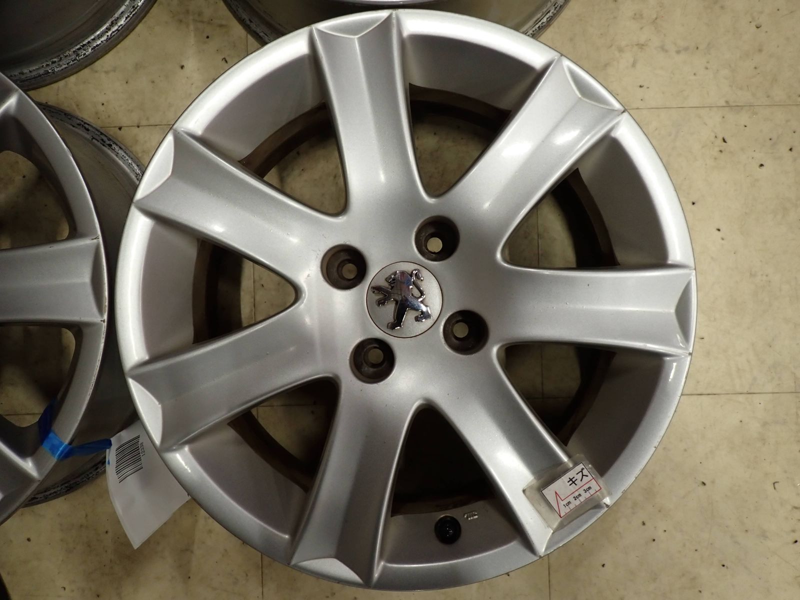 4本SET 会社宛 送料無料 16×6J プジョー 207 PEUGEOT 純正 アルミ 