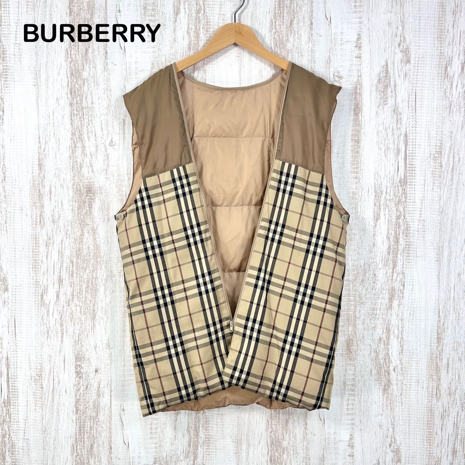 BURBERRY LONDON バーバリーロンドン ダウンベスト 裏地ノバ BERBERRY