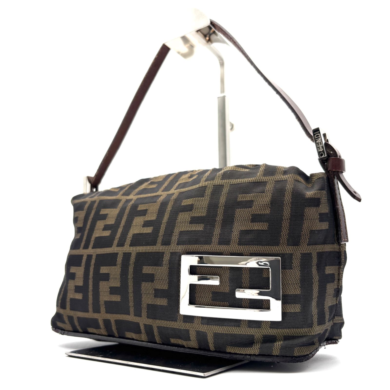 良品 FENDI フェンディ マンマバケット ズッカ柄 ショルダーバッグ 