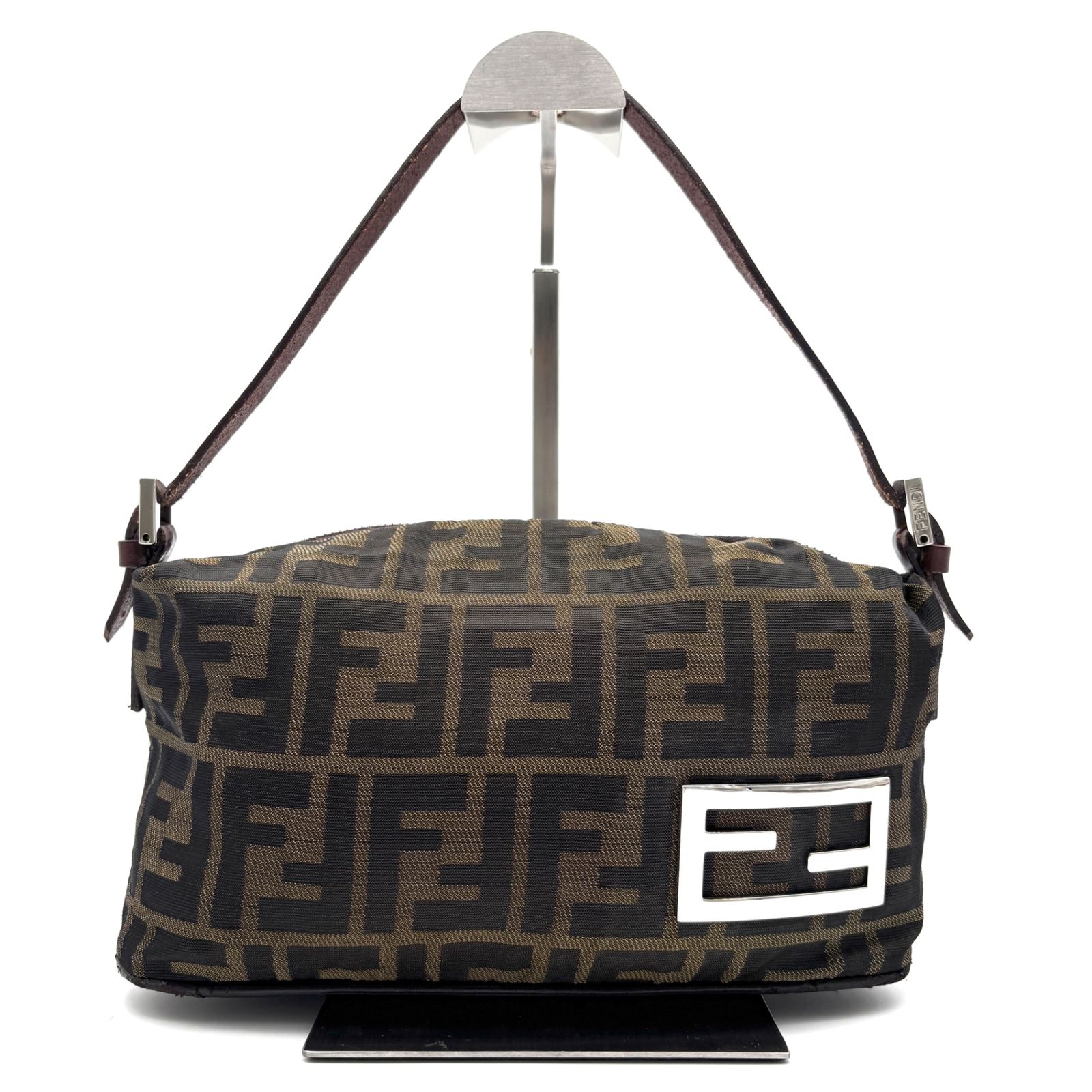 良品 FENDI フェンディ マンマバケット ズッカ柄 ショルダーバッグ 