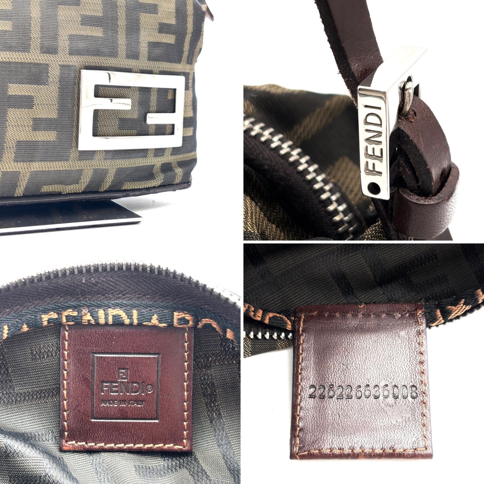 レディース 良品 FENDI フェンディ マンマバケット ズッカ柄 