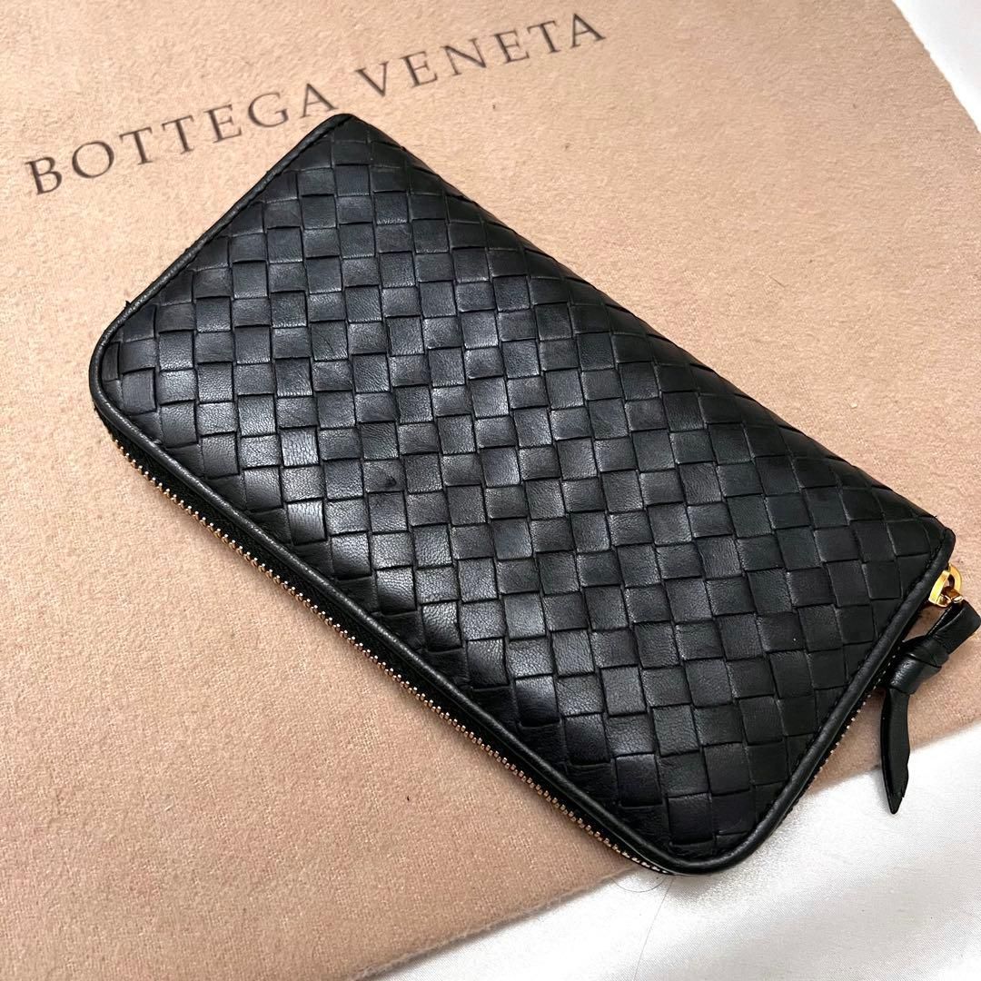 ◇希少色・美品◇ボッテガヴェネタ　長財布　ラウンドジップ　カーキ　ナッパレザー ◇極美品◇ボッテガヴェネタ 長財布 ラウンドジップ ブラック ナッパ