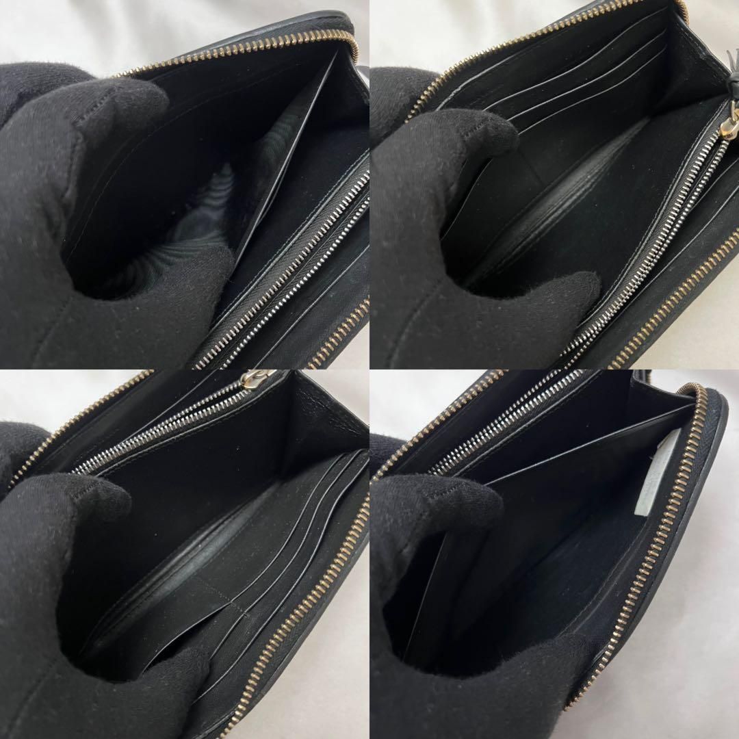 ◇極美品◇ボッテガヴェネタ 長財布 ラウンドジップ ブラック ナッパ