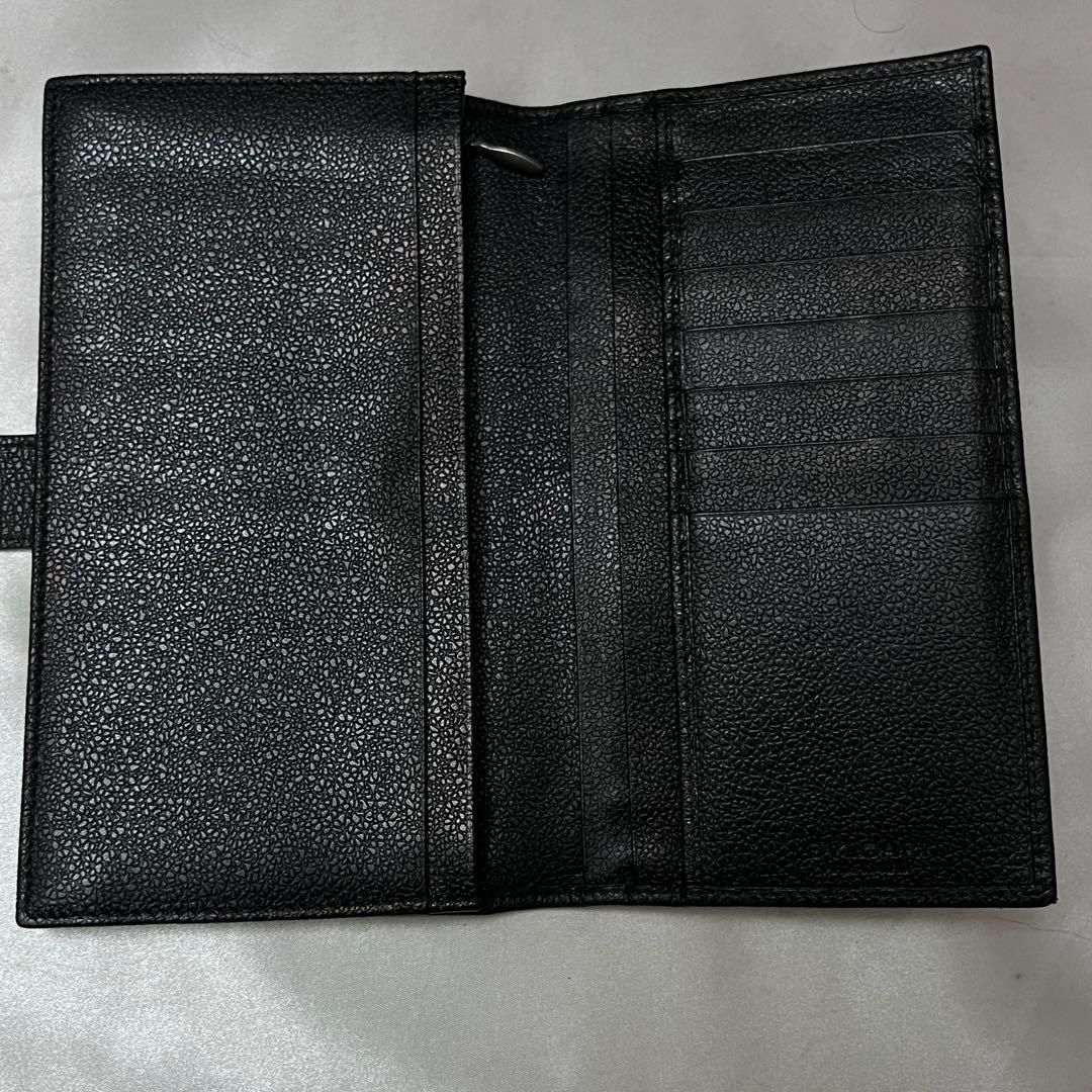 ◇美品◇ブルガリ ビーゼロワン フラップ型長財布 ブラックレザー×裏地