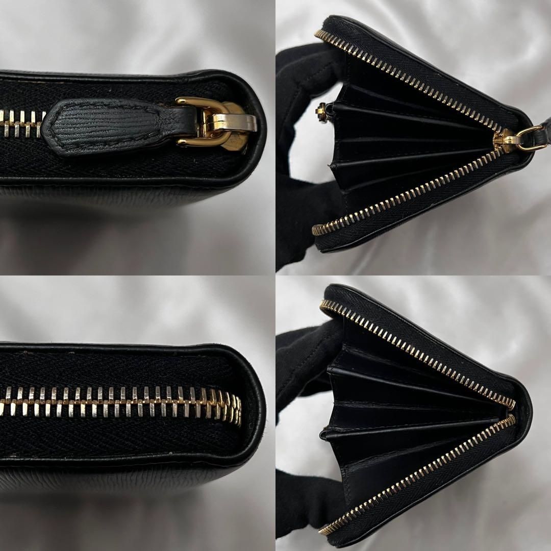 ◇レア極美品◇プラダ 長財布 ヴィッテロムーブ ロゴ金具 ブラック 