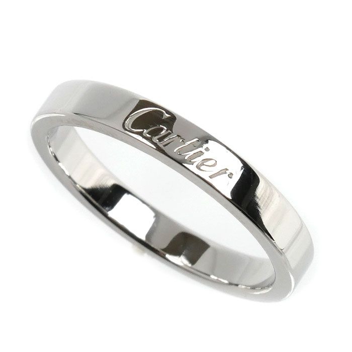 CARTIER カルティエ Pt950プラチナ エングレーブド リング・指輪 14.5 