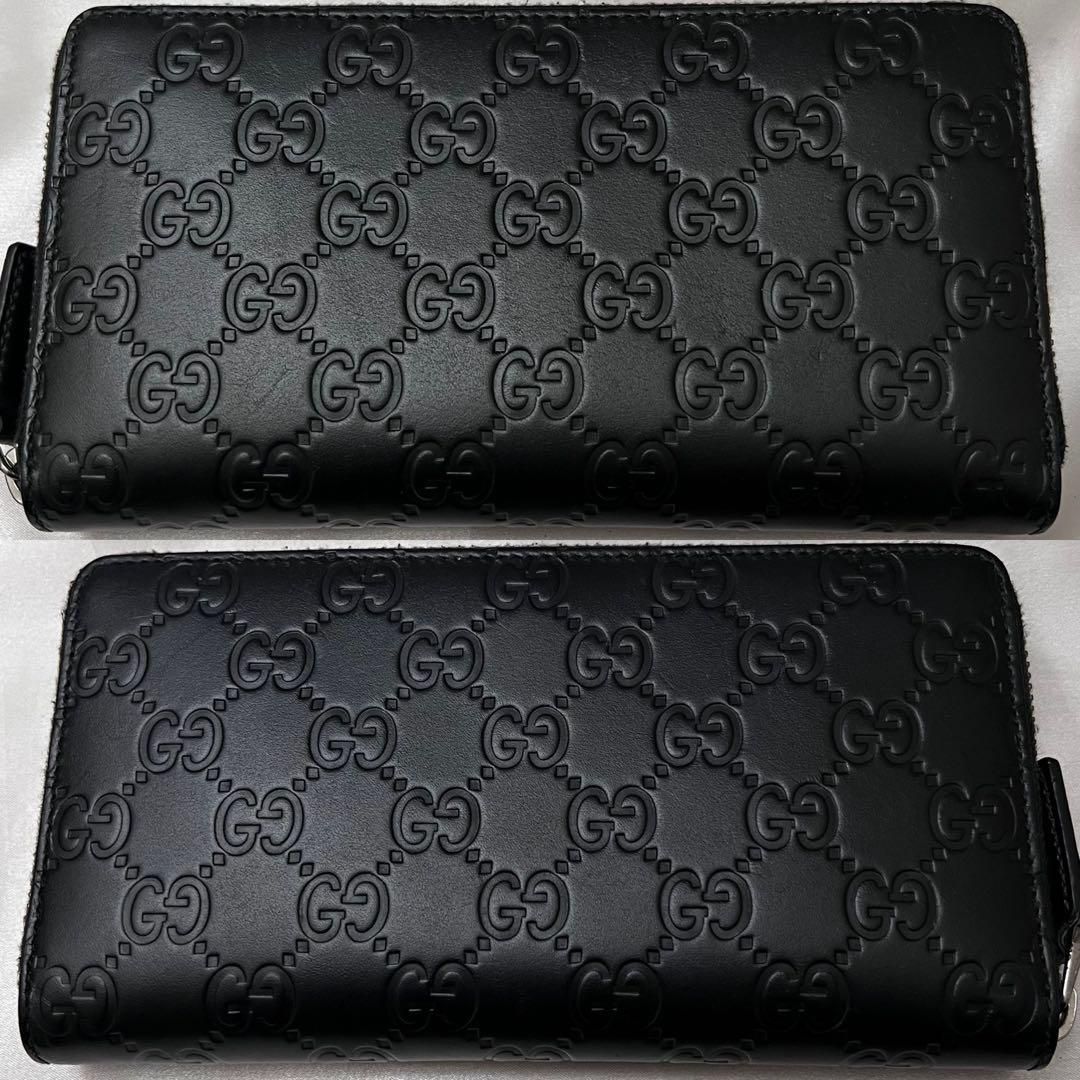 ◇箱付き極美品◇グッチ シマレザー ラウンドジップ長財布　ブラック　307987 ◇箱付き極美品◇グッチ シマレザー ラウンドジップ長財布 ブラック