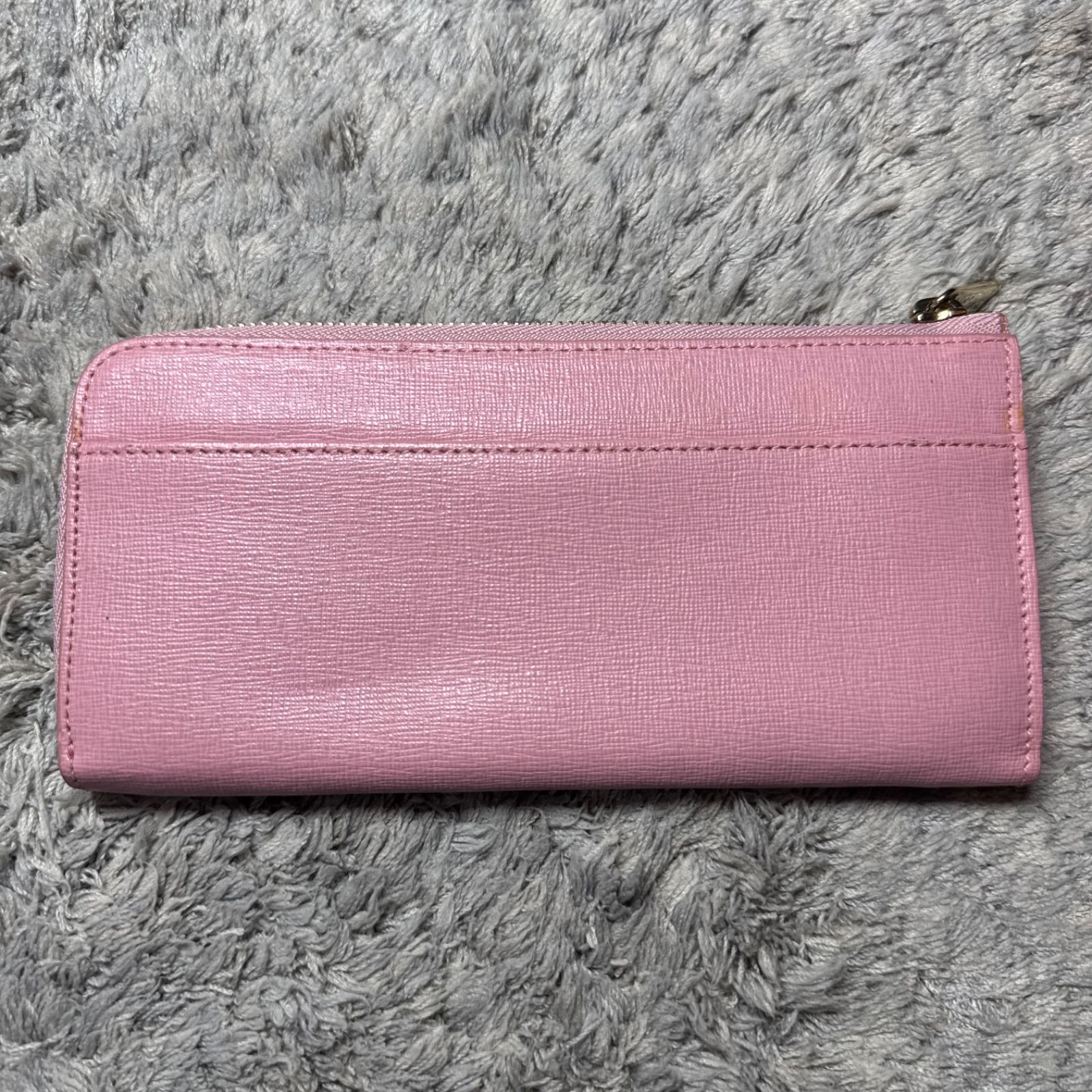 FURLA フルラ 長財布 L字ファスナー レザー リボン ピンク - メルカリ