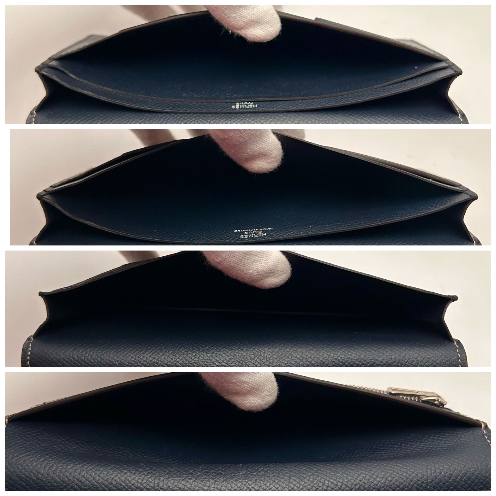 希少（エトゥープ×ネイビー）【HERMES】新品［エルメス］ベアンスフレ