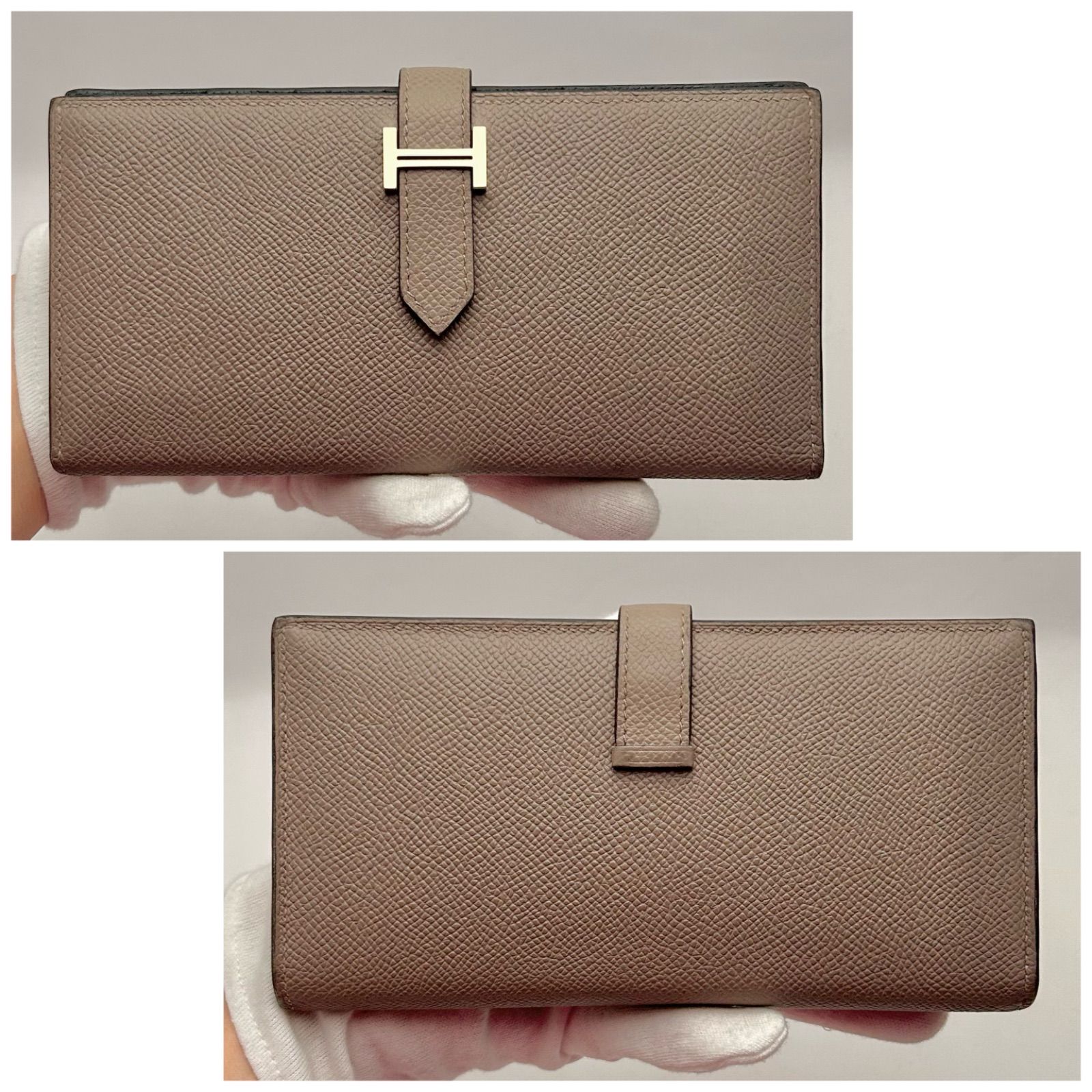 希少（エトゥープ×ネイビー）【HERMES】新品［エルメス］ベアンスフレ