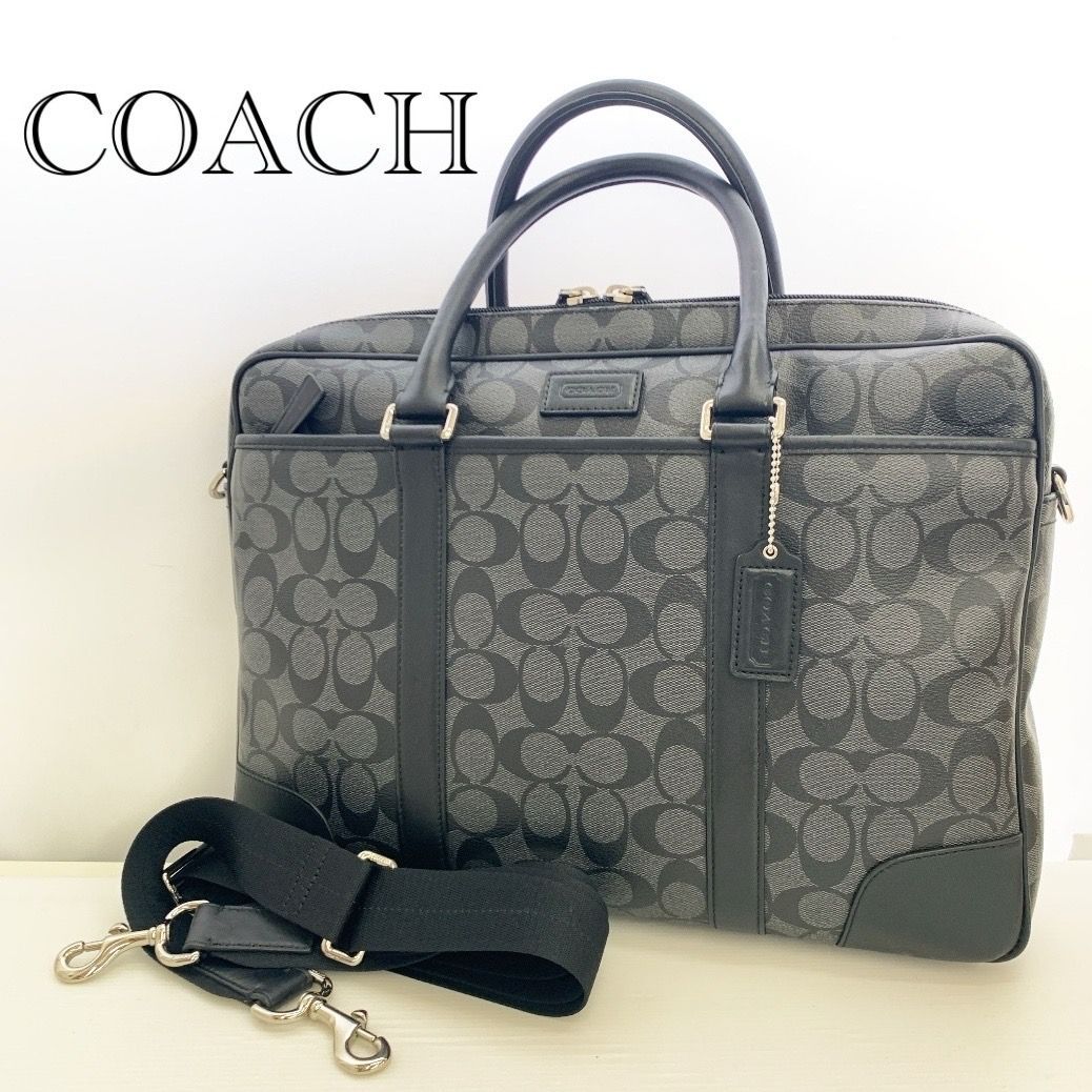 COACH F71168 BRIEF ビジネスバッグ COACH コーチ ブリーフケース シグネチャー F71168 2way ショルダー