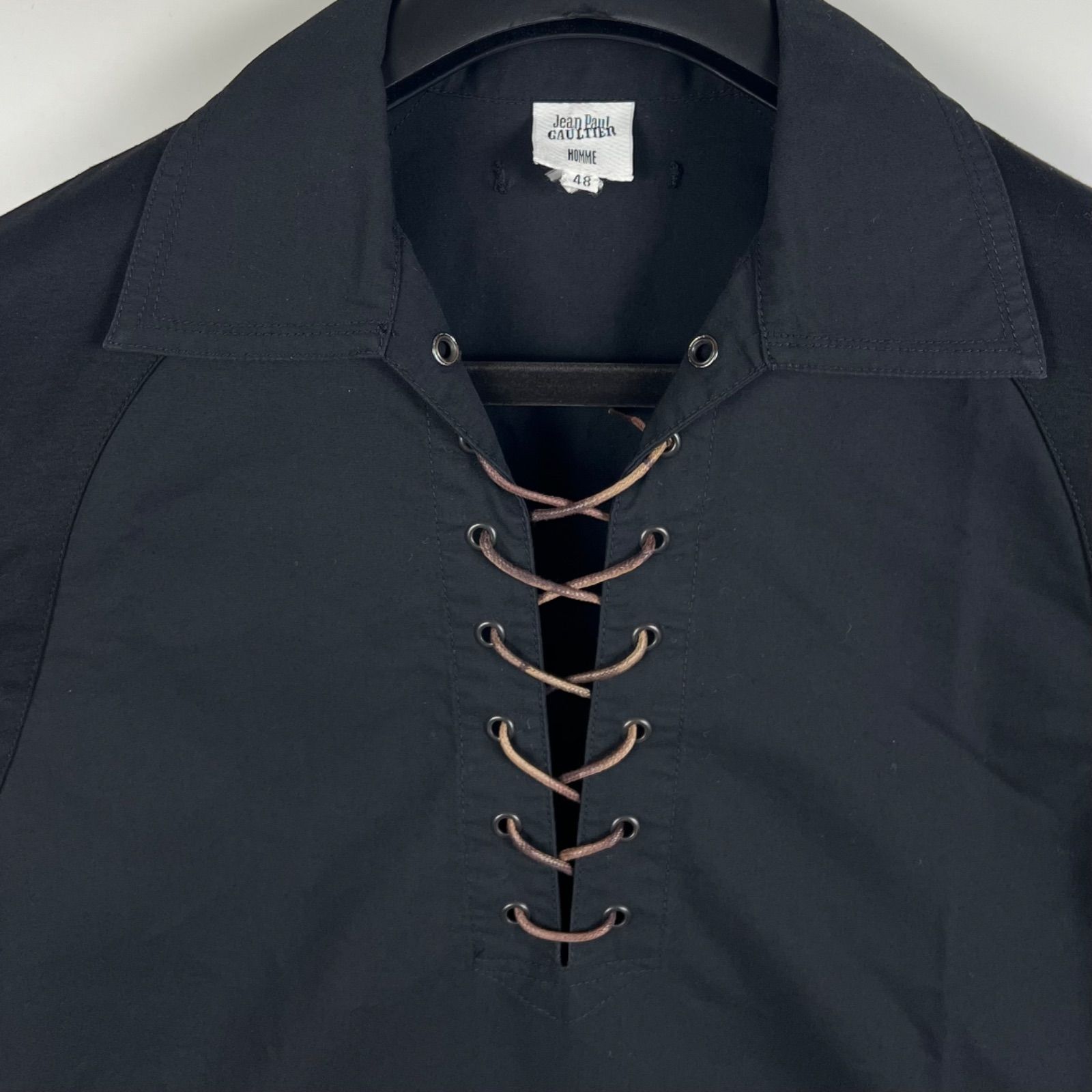 JEAN PAUL GAULTIER HOMME 00s y2k archive Lace up S/S shirts JEAN PAUL GAULTIER HOMME 00s y2k archive Lace up S/S shirts