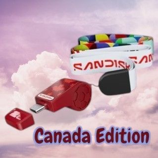SanDisk FIFA2026 USBメモリ128GB Canada限定 未開封 USB-C 高速300MB/s 正規品 限定モデル ホイッスル型 ストラップ付 SDCZIA-128G-G46R