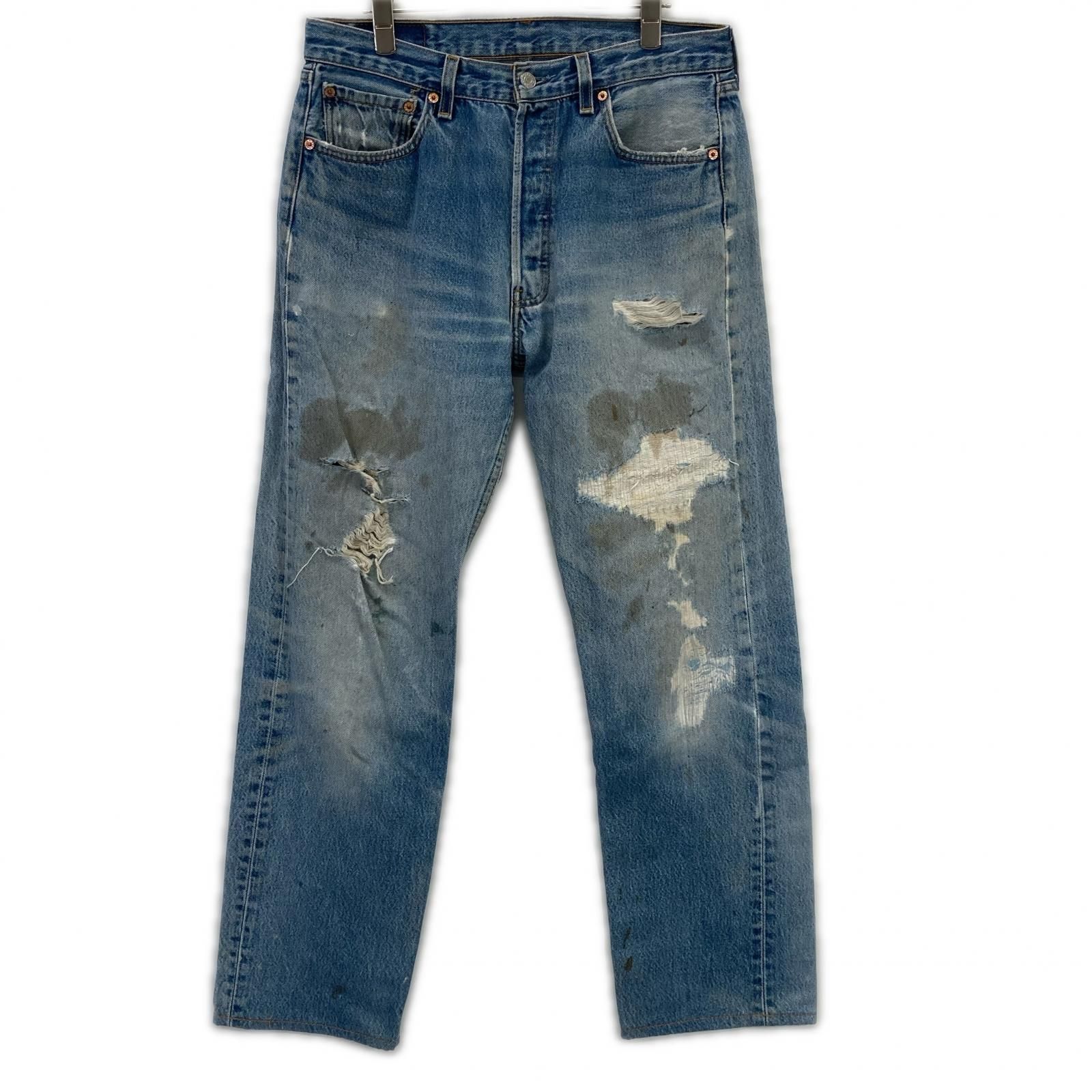 LEVI'S リーバイス 90's 501XX ｸﾞﾗﾝｼﾞﾀﾞﾒｰｼﾞ ﾎﾞﾀﾝﾌﾗｲ ﾃﾞﾆﾑ W34 L38